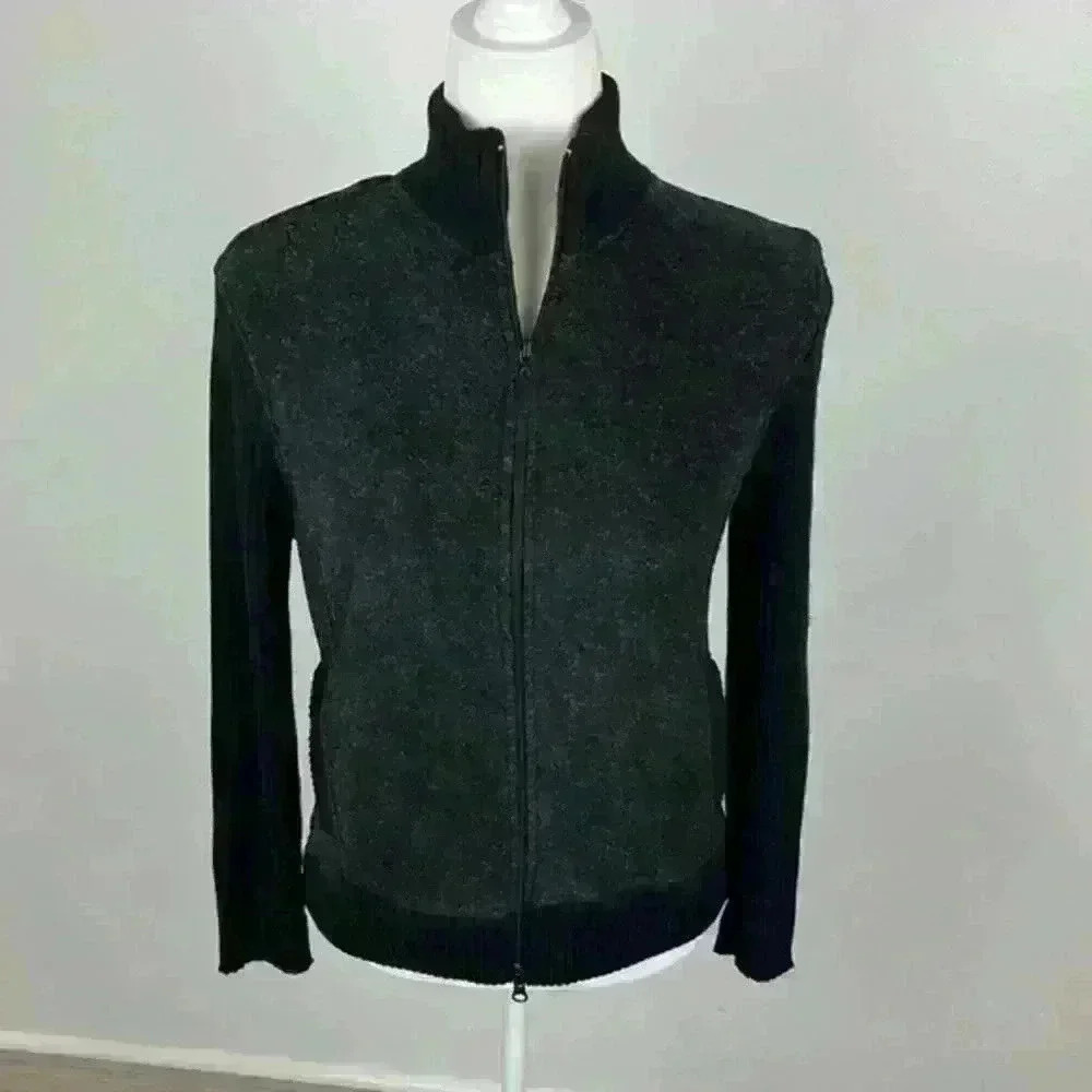 Carolyn Taylor Black Fleece Sweater Size S NWT